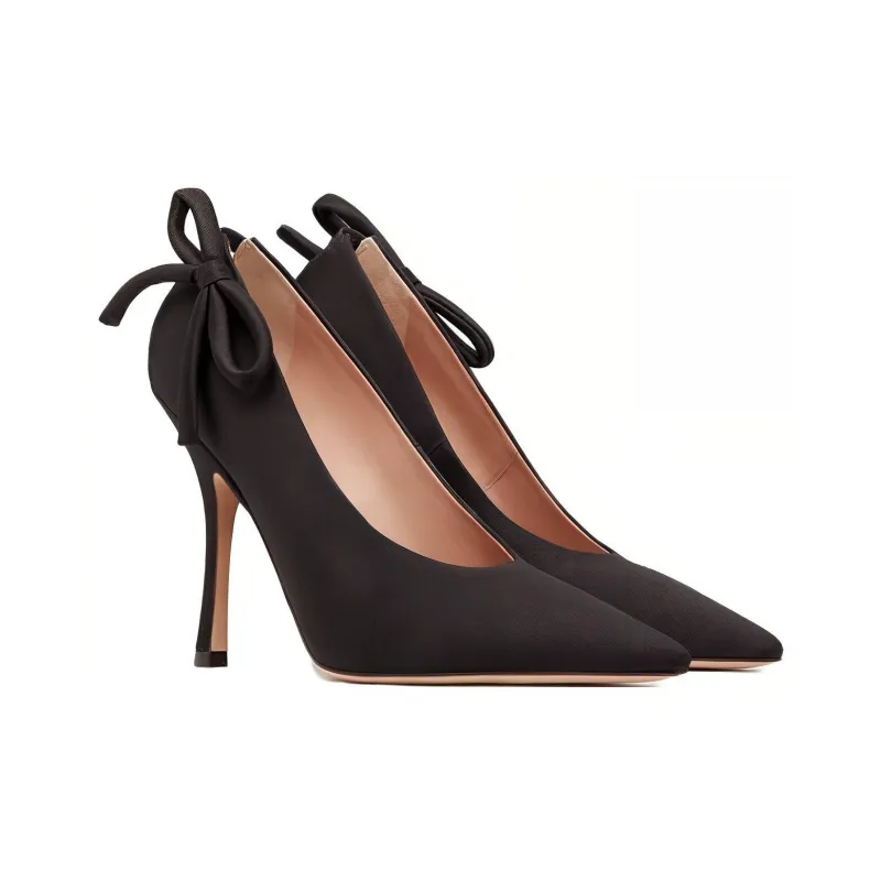 Valentino Bow Detailed Pointed Toe Pumps-1