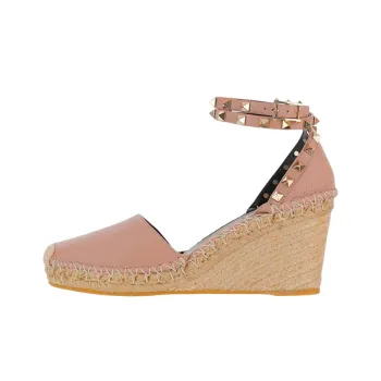 Valentino Rockstud Wedge Heel High Heels Women's Pink