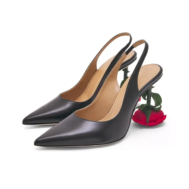 LOEWE Irregular Heel High Heels 11cm Women's Black-4