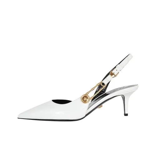 VERSACE Cone Heel High Heels Women's White