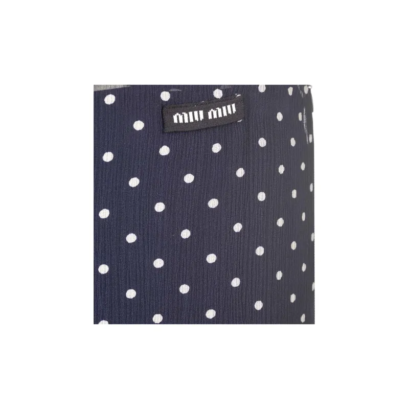 MIU MIU Mid Rise Polka Dot Midi Skirt-3