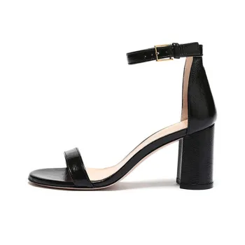 Stuart Weitzman/SW Chunky Heel Fashion Sandal 7.5cm Women's Black