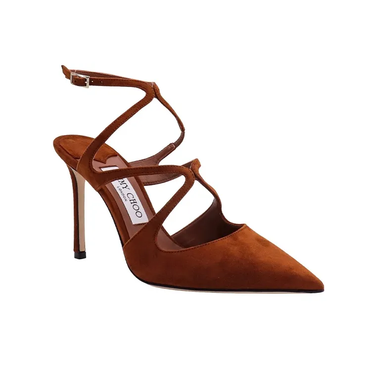 Jimmy Choo Azia 105mm Pointed Suede Pumps-2