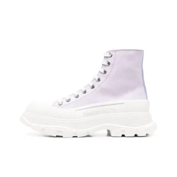 Alexander McQueen Tread High Top Purple Canvas Women's