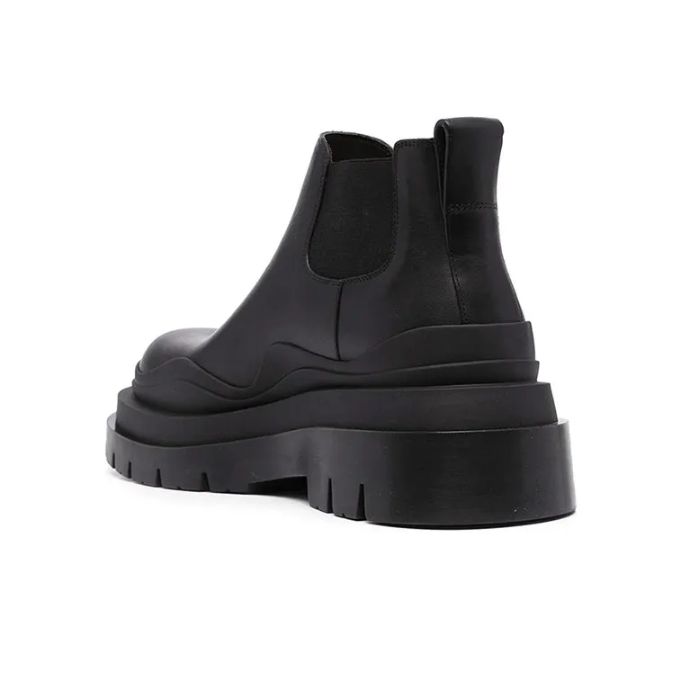 Bottega Veneta BV Tire Ankle Chelsea Boots 5.5cm Women's Black-3