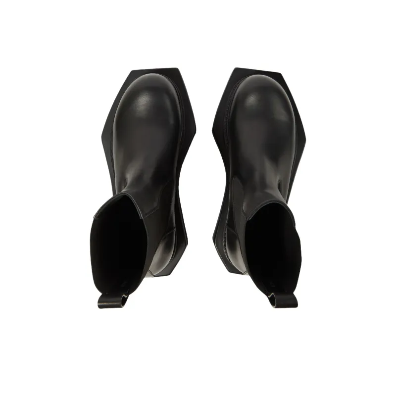 RICK OWENS/RO Beatle Turbo Cyclops Short Chelsea Boots Men's Black-3