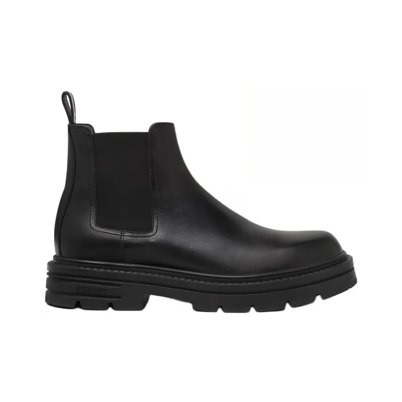 VERSACE Adriano Leather Chelsea Boots-1