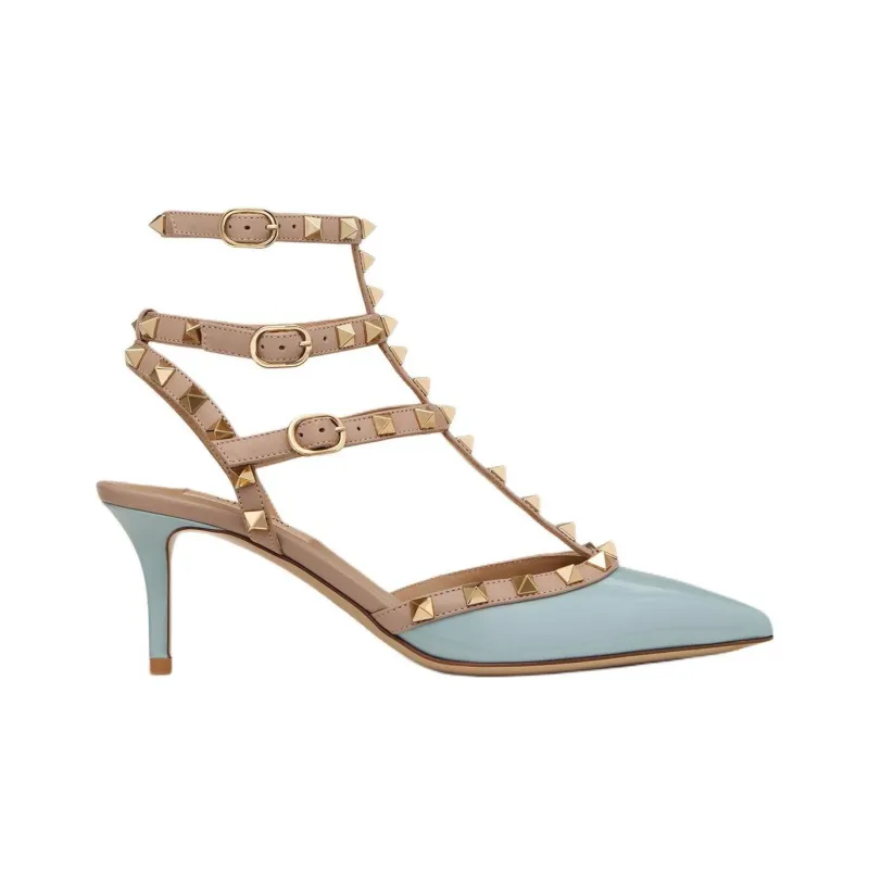 Valentino Garavani Rockstud Pointed Toe Caged Pumps-1
