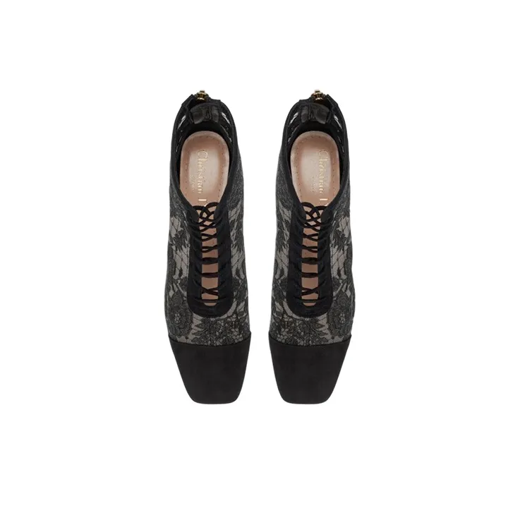 DIOR Naughtily D Ankle Boots 3cm Women's Black-3