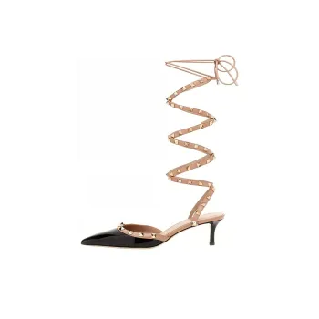 Valentino Slim Heel High Heels 5cm Women's Black