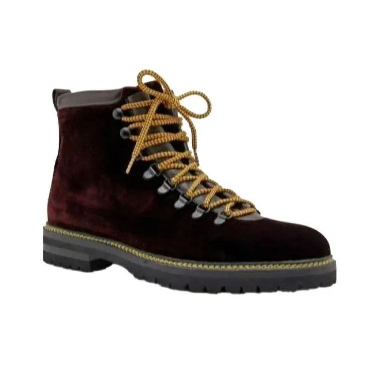 MANOLO BLAHNIK Calaurio Ankle Boots 1cm Men's Red Yellow-3