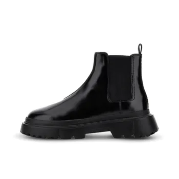 HOGAN Chelsea Round toe Leather Boots