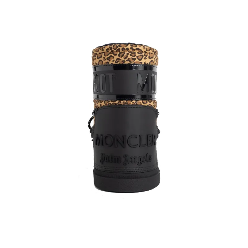 Moncler Shedir Snow Boots Palm Angels Black Leopard Print-4