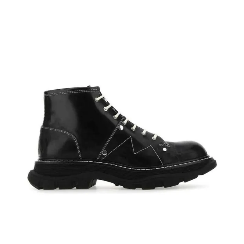 Alexander McQueen Tread Lace Up Boots 'Black'-1