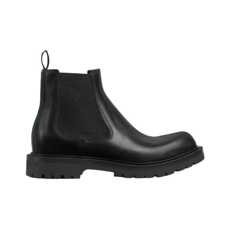 GUCCI Short Chelsea Boots Men's Black-1