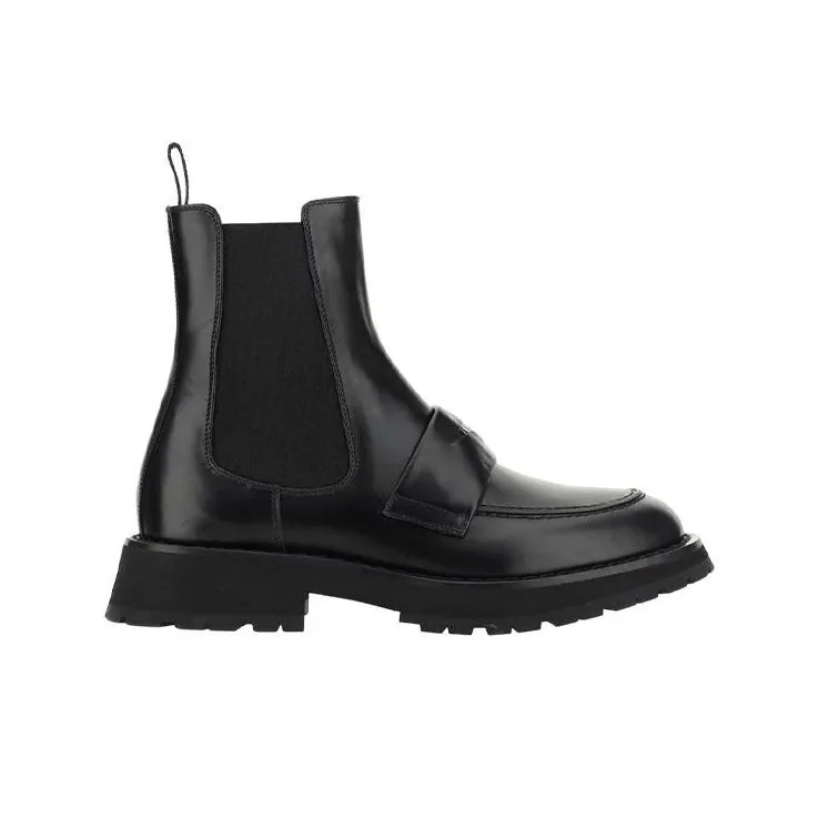 Alexander McQueen Round Toe Boots-1