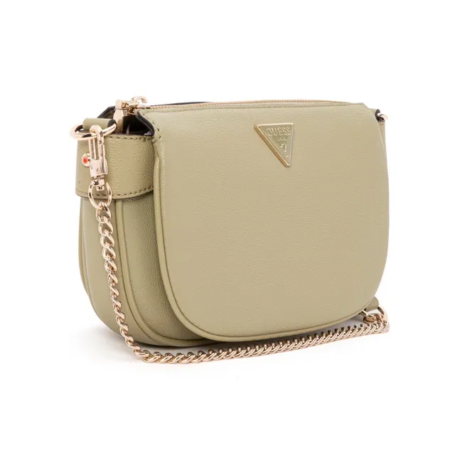 GUESS Artificial Leather Shoulder Bag Women's White/Light Brown-6
