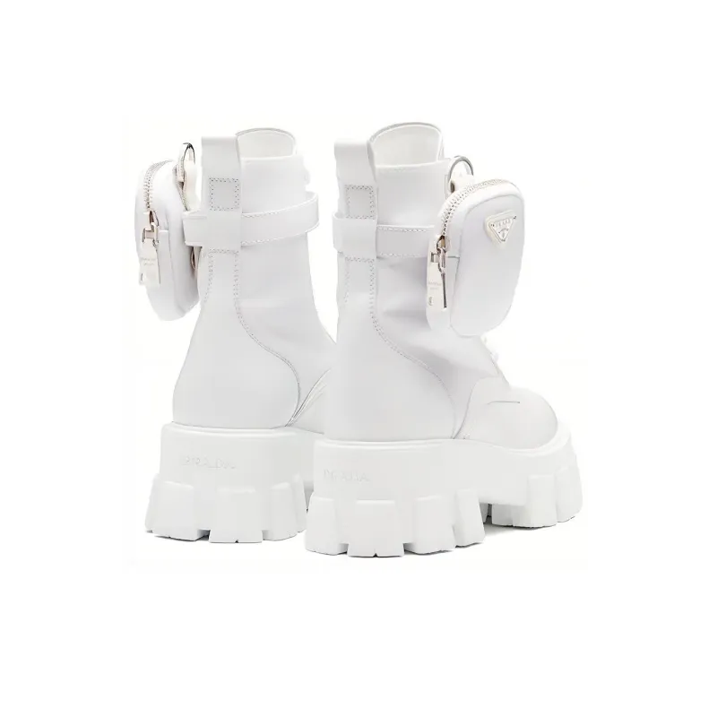 PRADA Short Martin Boot Women's White-4