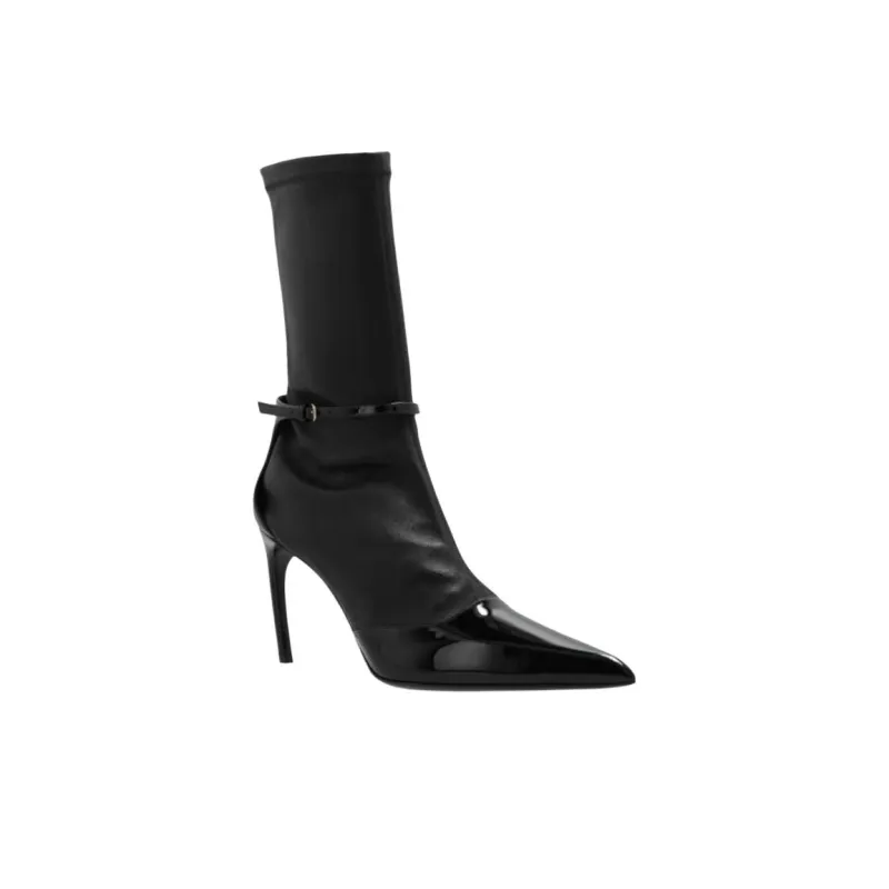 FERRAGAMO Britt Ankle Boots 10cm Women's Black-2