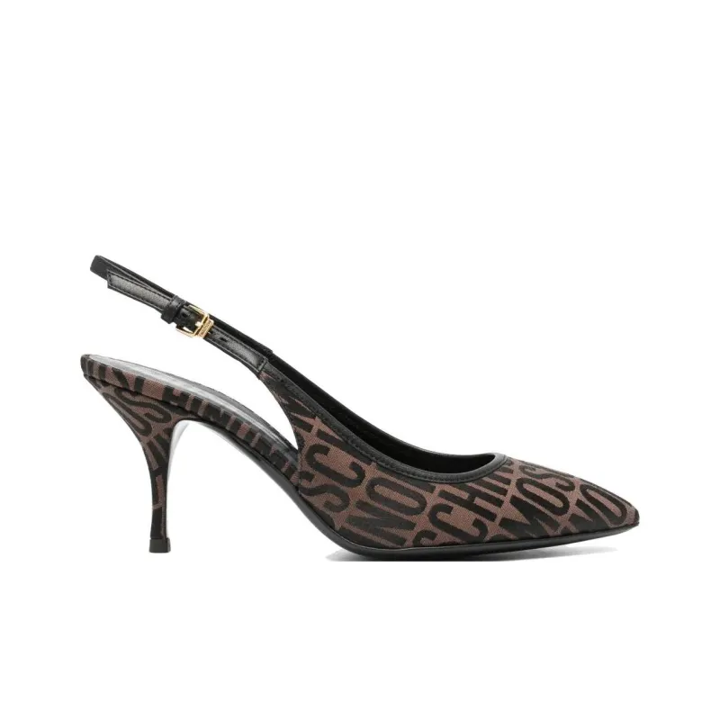 MOSCHINO Logo-jacquard 80mm Pumps-4