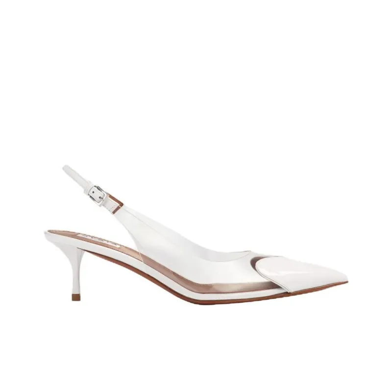 Alaïa Heart Motif Leather Ballerina Shoes-3