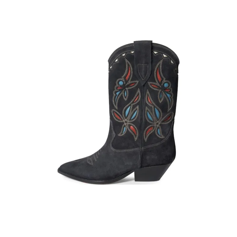 ISABEL MARANT Duerto Suede Cowboy Boots-0