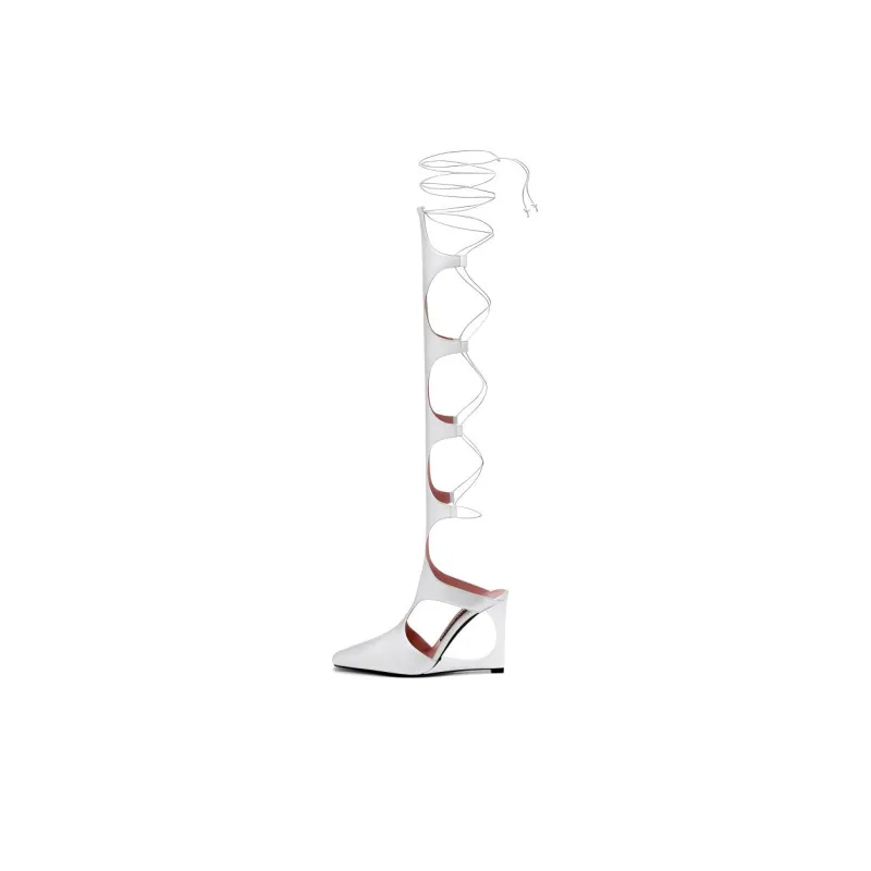 Les Petits Joueurs Venus High Heels 10.5cm Women's Silver-0