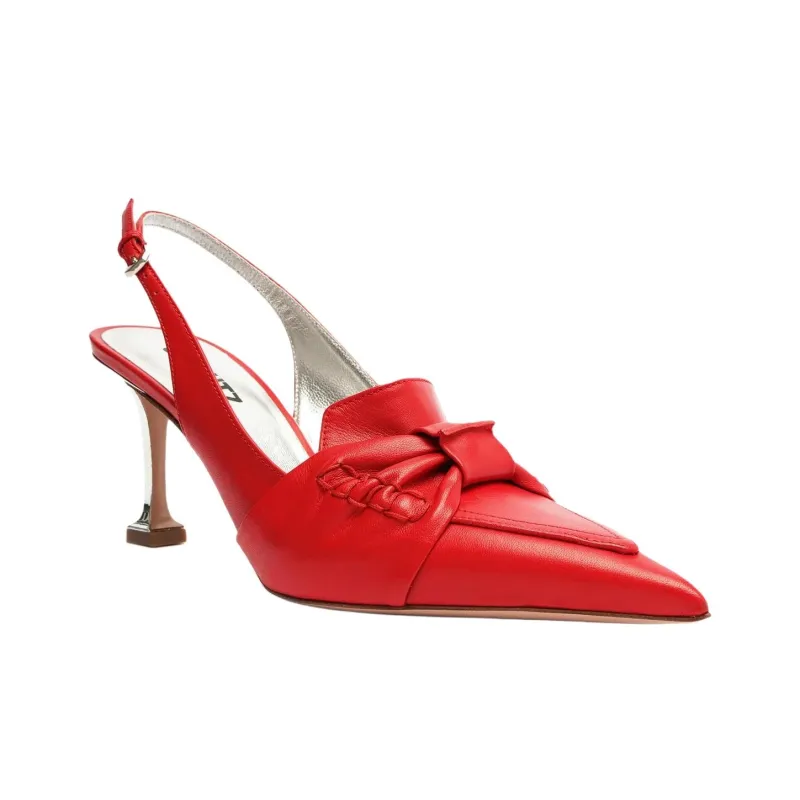 Schutz Fiorella Flared Heel High Heels 10cm Women's Red-2