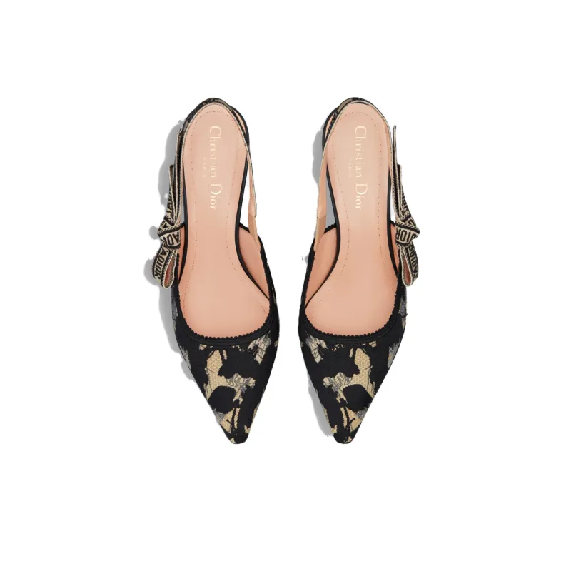 DIOR J'Adior Slim Heel High Heels 6.5cm Women's Black Rice-4