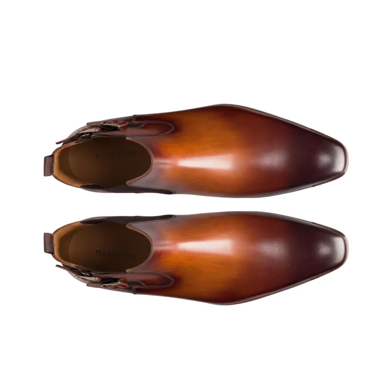 Magnanni Ankle Boots Men's Brown Red-3