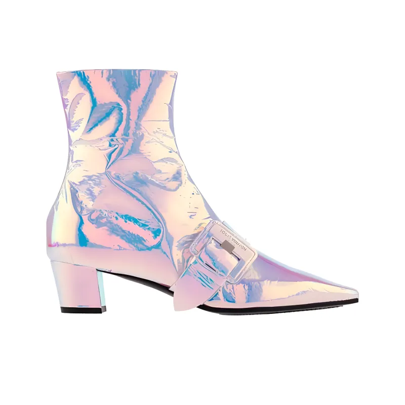 LOUIS VUITTON Ankle Boots 4.5cm Women's Pink-1