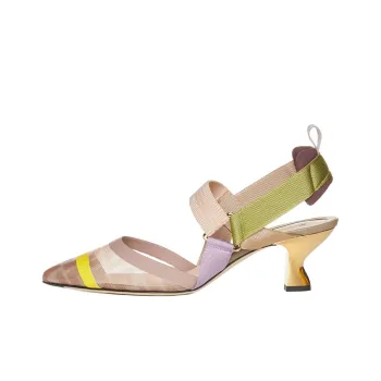 FENDI Chunky Heel High Heels 5.5cm Women's Pink