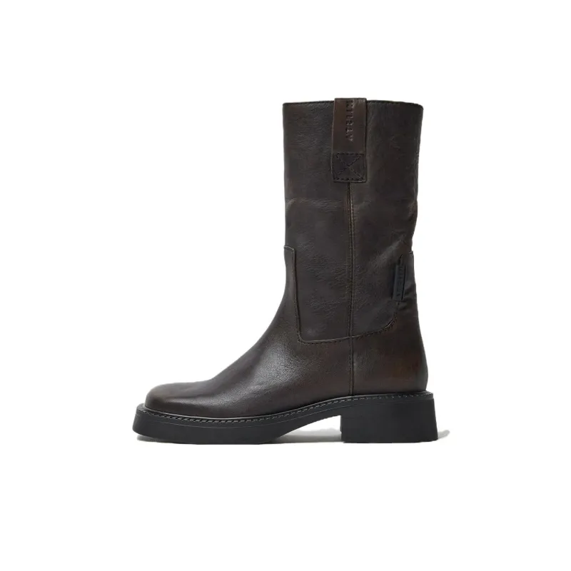 MIISTA Ankle Boots 4cm Women's Brown-0
