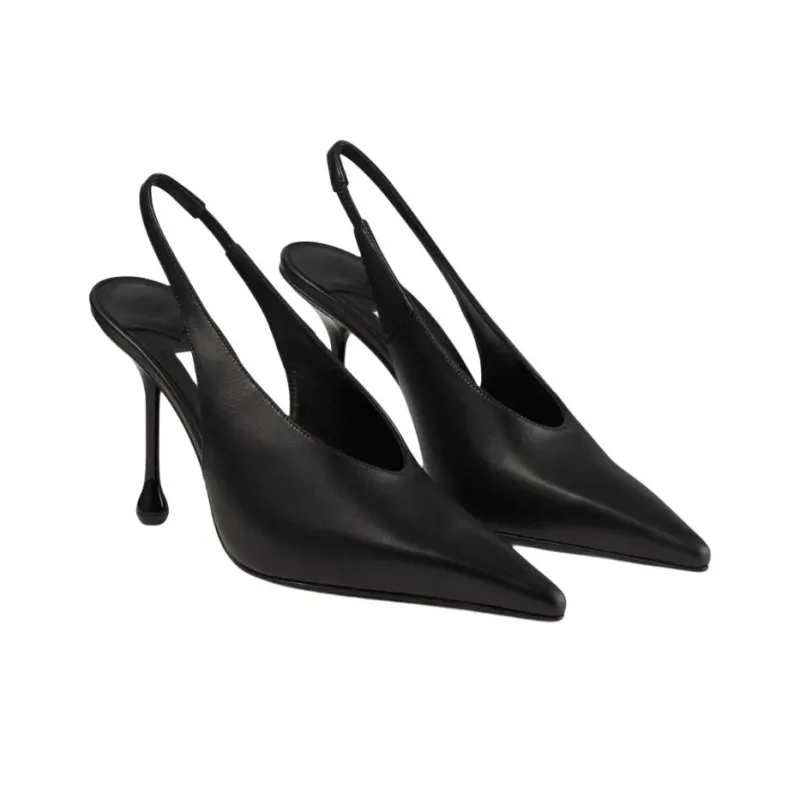 Jimmy Choo Isa Slim Heel High Heels 9.5cm Women's Black-2
