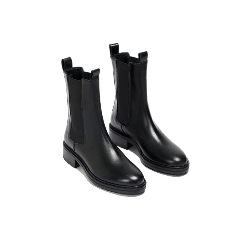 Aeyde Short Chelsea Boots 4.5cm Women's Black-3