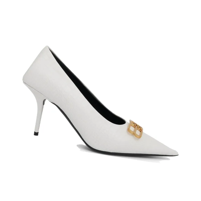 Balenciaga Slim Heel High Heels Women's White-1