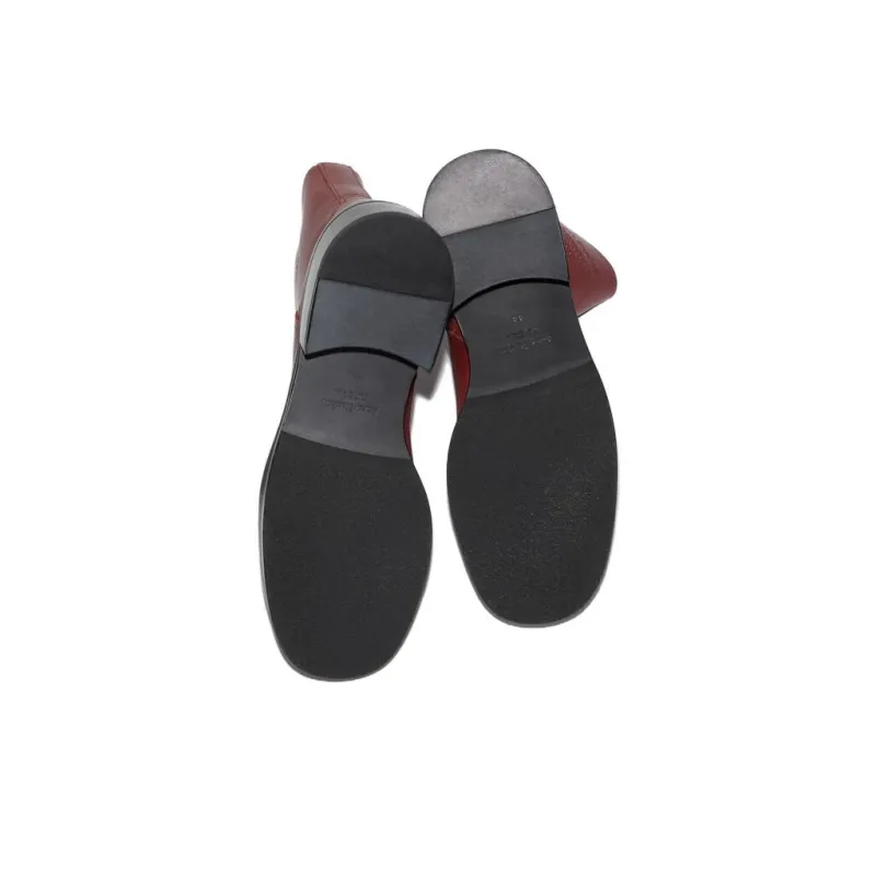 Acne Studios Ankle Boots 4.5cm Men's Burgundy-4