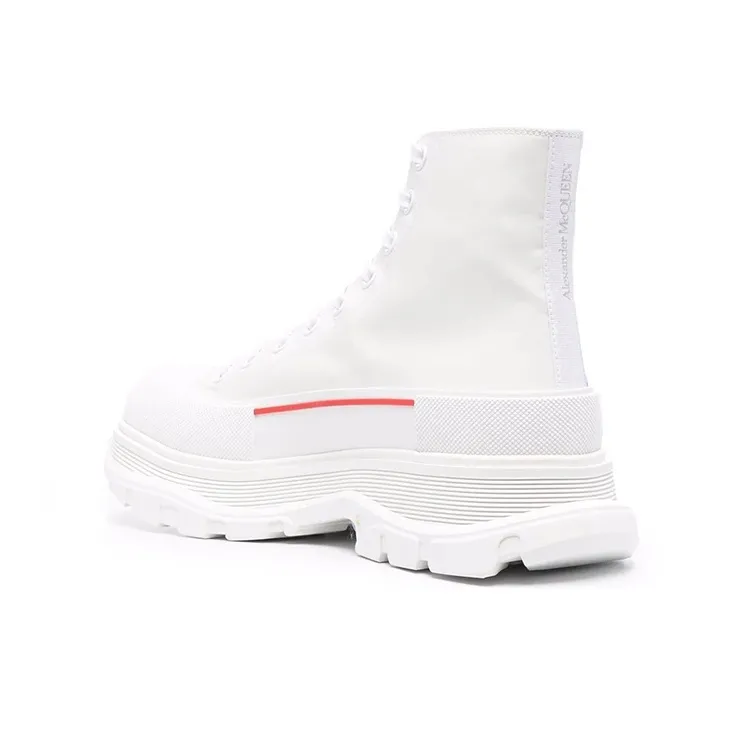 Alexander McQueen Ankle Length Platform Shoes Men's White-2