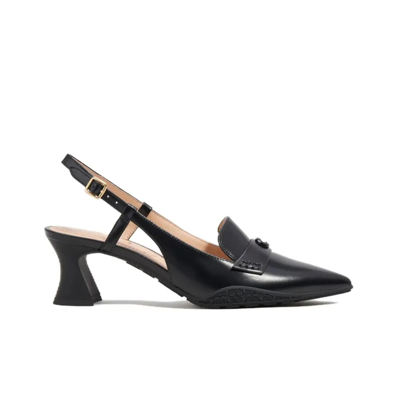 COACH Nikola Chunky Heel High Heels 5.5cm Women's Black-1