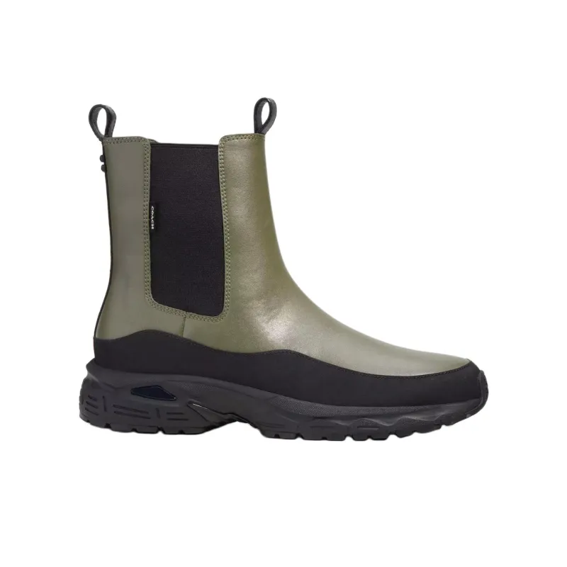 COACH Hybrid Short Chelsea Boots Men's Green-1