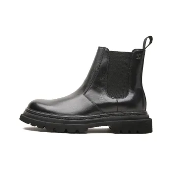S. T.DUPONT Short Chelsea Boots 4cm Men's Black