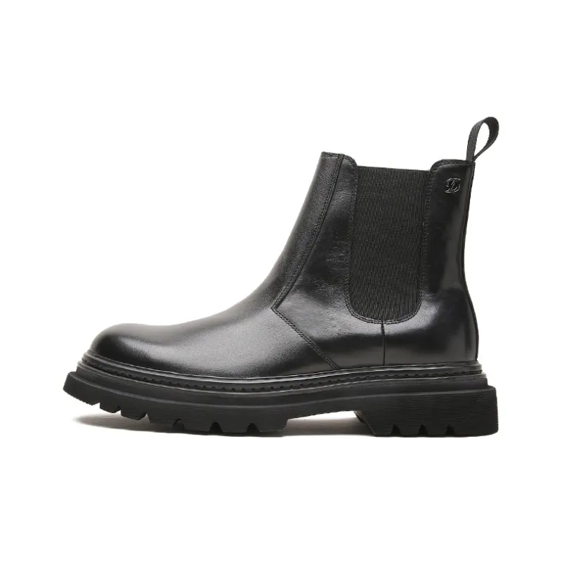 S. T.DUPONT Short Chelsea Boots 4cm Men's Black-0