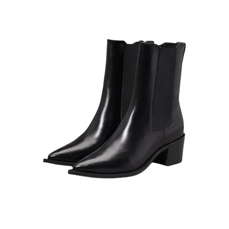 CALVIN KLEIN Short Chelsea Boots 5.9cm Women's Black-2