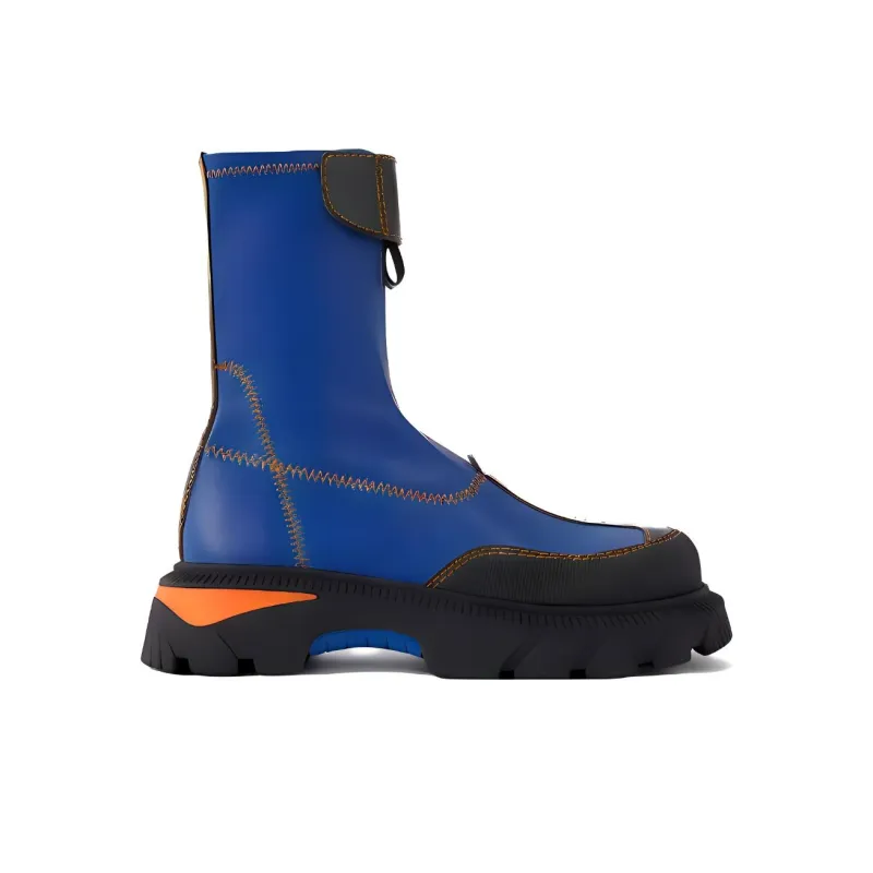 MIISTA Ankle Boots 4.5cm Women's Blue Black-1