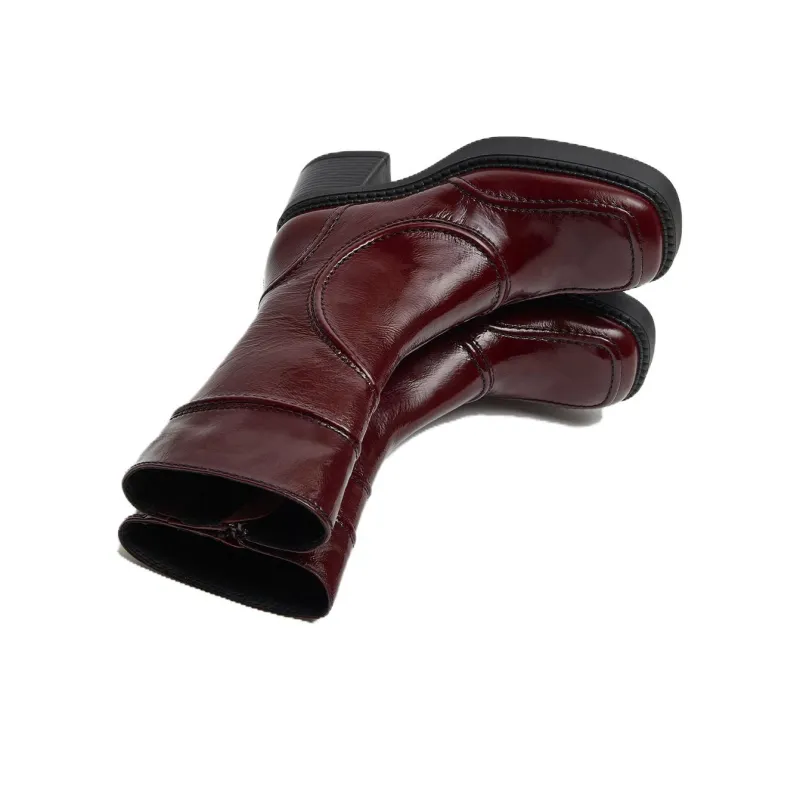 MIISTA Ankle Boots 6cm Women's Burgundy-3