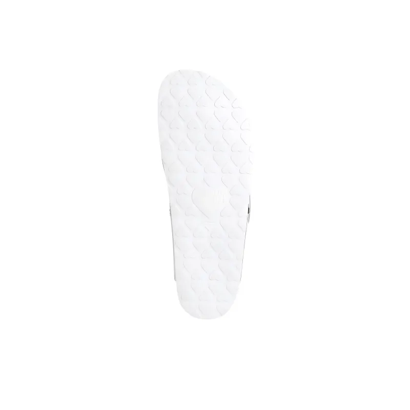 MOSCHINO Slip-Resistant Flip Flops Women's White Silver-3
