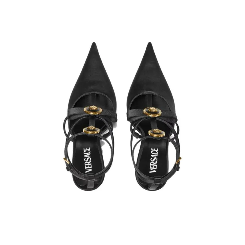 VERSACE Gianni Ribbon Cage 110mm Pumps-4