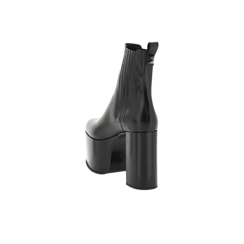 Valentino Short Chelsea Boots 13cm Men's Black-3