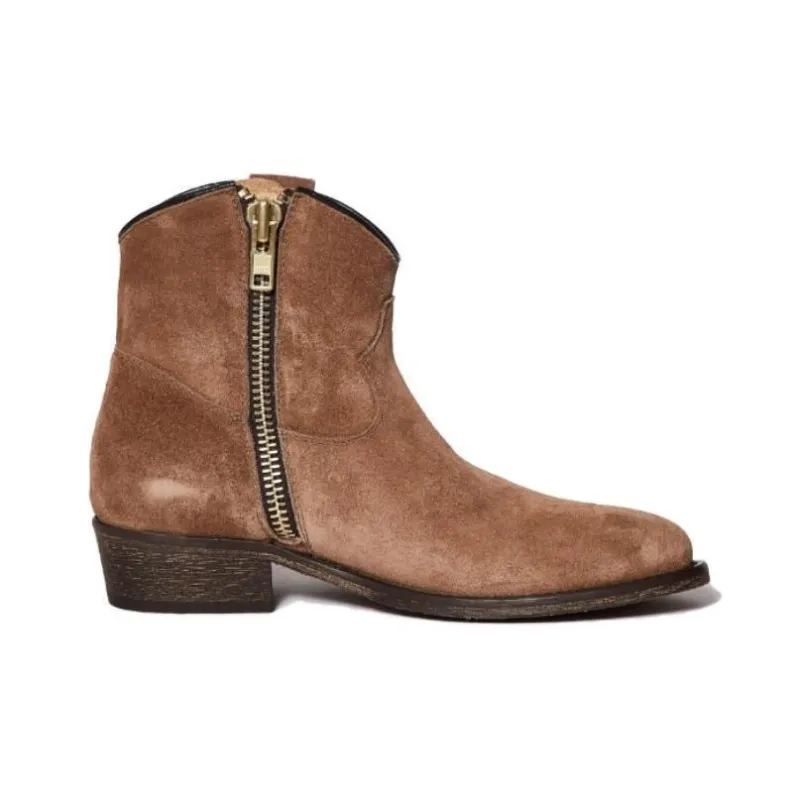 Via Roma 15 Panelled Suede Ankle Boots-1