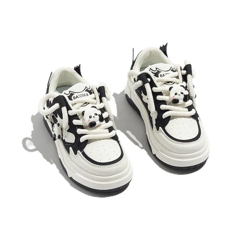 KATHRYN WILSON Slip Resistant, Abrasion Resistant, Lightweight, Breathable Low Top Skateboard Shoes Women's White Black-2